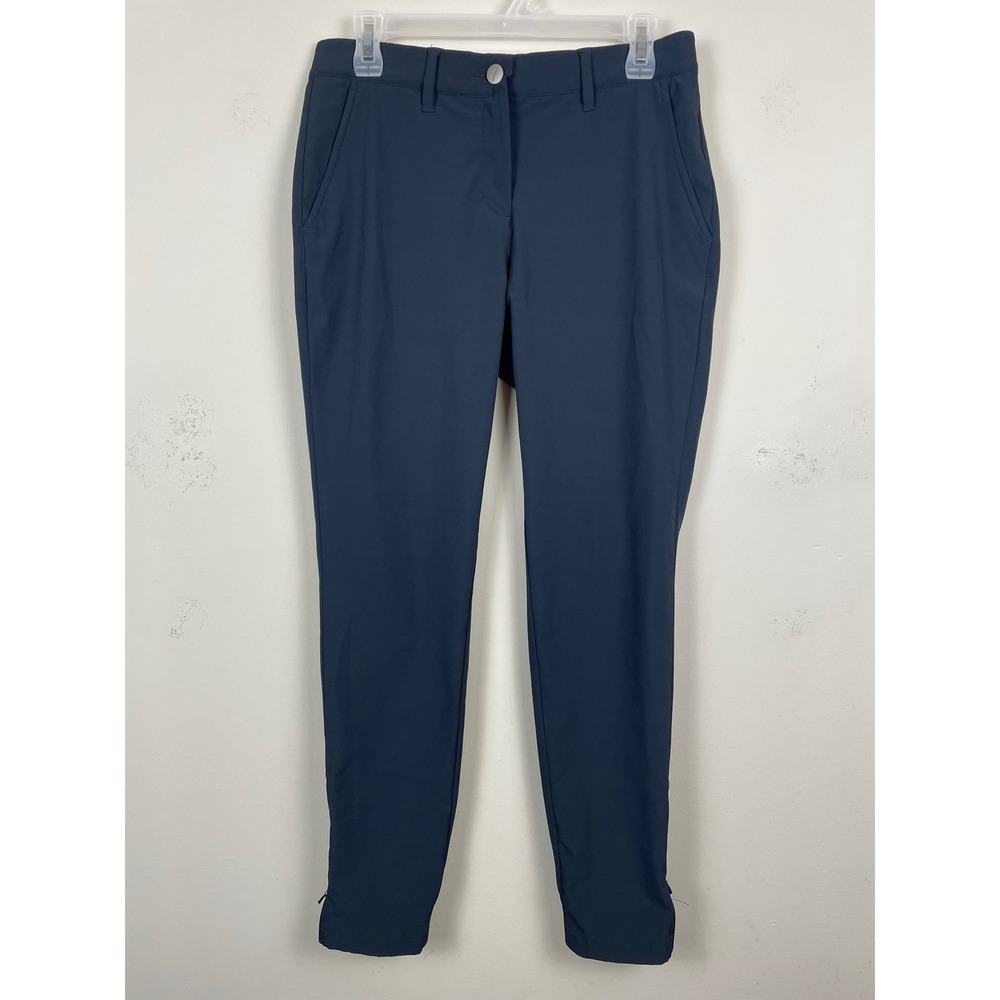 Macade Golf Pants Womens 38R (30x27) Navy Blue Slim Stretch Jogger Ankle Zip - Picture 2 of 9